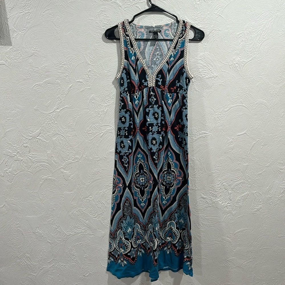 Lucky Brand Boho V neck sleeveless maxi dress size XS